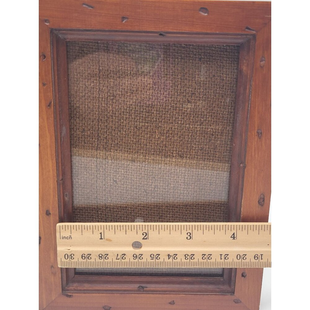 FETCO Tri-Fold Warren Kimble Wood Golf Picture Frame Holds 4x6 Folk Art - Picture 6 of 11